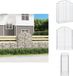 vidaXL Mur en gabion arqué 100x50x120/140 cm fer galvanisé
