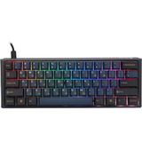 Ducky One 3 Pro Mini RGB Mécanique Gaming Clavier (Noir, Disposition US (Qwerty), Cherry MX2A Speed Silver, 60%, LED RGB, Double-Shot PBT, Quack Mechanics, Hot Swap)