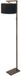 Steinhauer Bronzen vloerlamp Stang 4895BR 160 cm met schakelaar, zwarte linnen kap en goudkleurige binnenkant