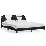 VidaXL Bedframe "Viana" Kunstleer Zwart en Wit 180x200 cm