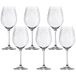Leonardo Chateau Rode wijnglazen, set van 6, vaatwasmachinebestendige wijnglazen, rode wijnkelk met getrokken steel, wijnglas met gravure, 510 ml