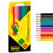 Idena 20134 - Kleurpotloden in 12 kleuren, houtvrije kleurpotloden in ergonomische driehoekige vorm, verpakt in kartonnen etui