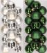 Decoris Kaemingk B.V. 32x Kunststof Kerstballen Mix Zilver/Donkergroen 4 cm