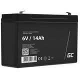 Green Cell AGM34 UPS-accu 6 V 14 Ah Sealed Lead Acid (VRLA) Zwart