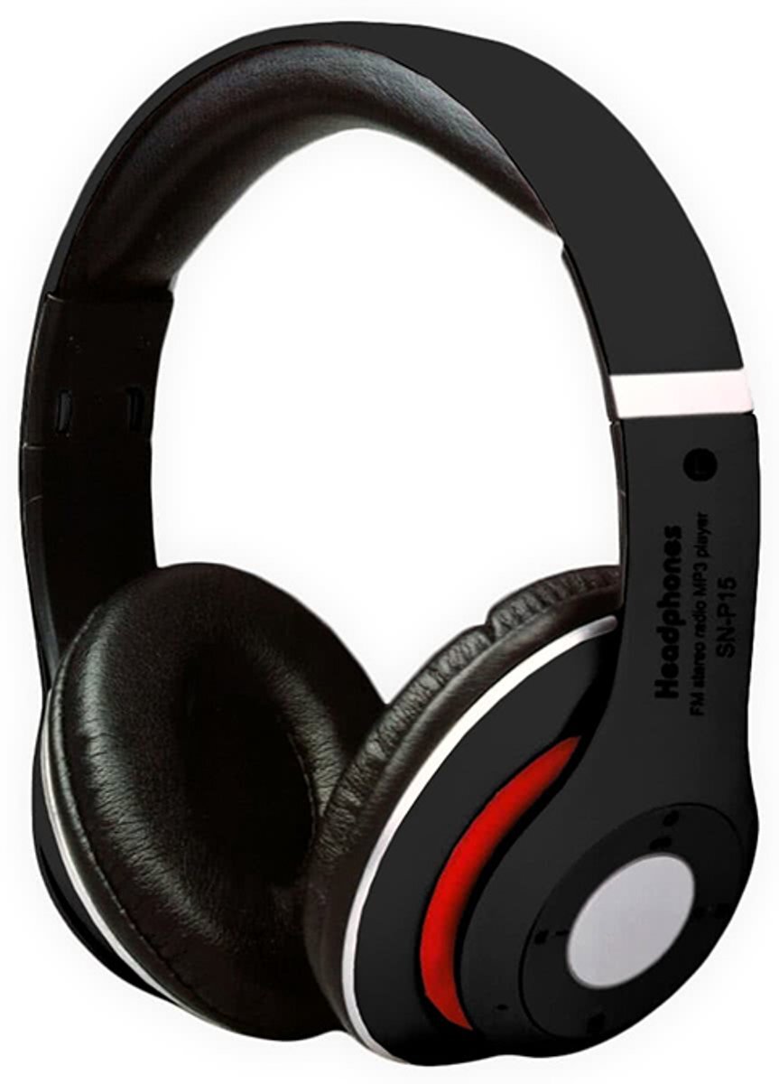 SN-P15 on-ear koptelefoon zwart, wit, rood