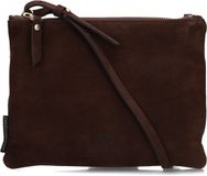 Fred de la Bretoniere BREGJE Crossbody Nubuk Leather Dark Brown