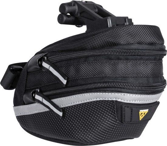 Topeak Wedge Pack II M clip Zadeltas - Zwart - 1.25 l - Incl. regenhoes