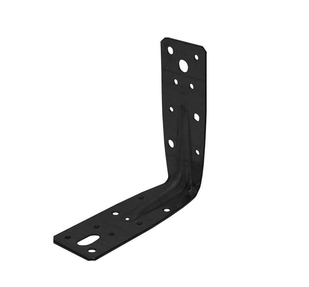 GB Hoekanker met ril 125x125/46x2.5 epoxy zwart etiket | 50 stuks - GB072261