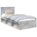 vidaXL Bedframe Betongrijs 100 x 200 cm Bewerkt hout
