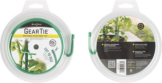 Nite Ize Reusable Foam Twist Tie Green - 20 ft