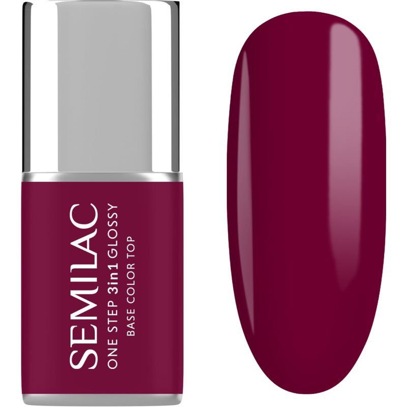 Semilac One Step 3in1 S775 Semilac - 3-in-1 UV-nagellak - Glossy Plum Wine - 7 ml
