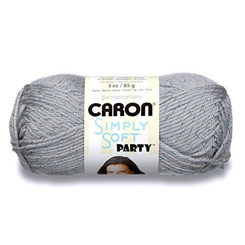 Caron Simply Soft Party Yarn - Silver Sparkle - 85g