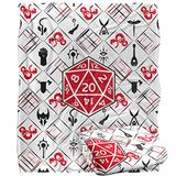 DUNGEONS AND DRAGONS D20 Patroon Silky Touch Super Zachte Sprei Deken 152 x 127 cm
