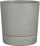 Mica Decorations Bloempot Coco - betongrijs - H24 x D23 cm - kunststof - buiten