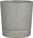 Mica Decorations Bloempot Coco - betongrijs - H24 x D23 cm - kunststof - buiten