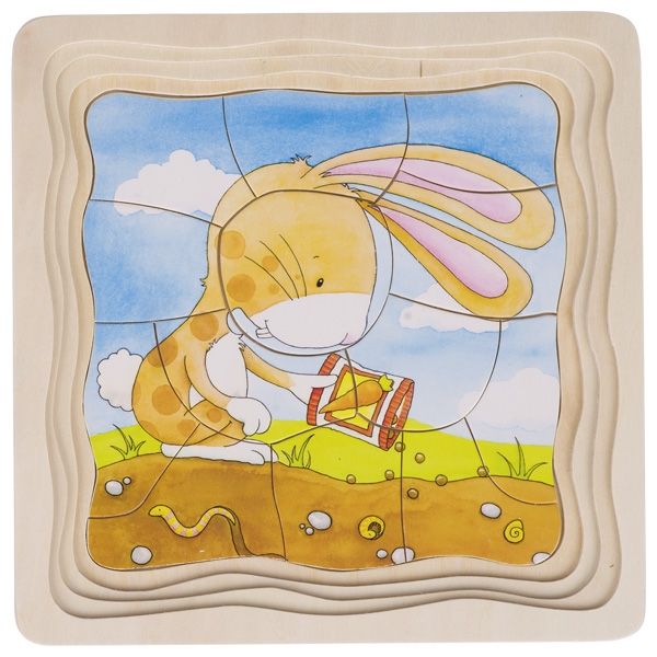 Goki 57495 Puzzel - Dieren - Hout