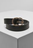 Urban Classics Small Ring Buckle Riem - Zwart/Goudkleurig