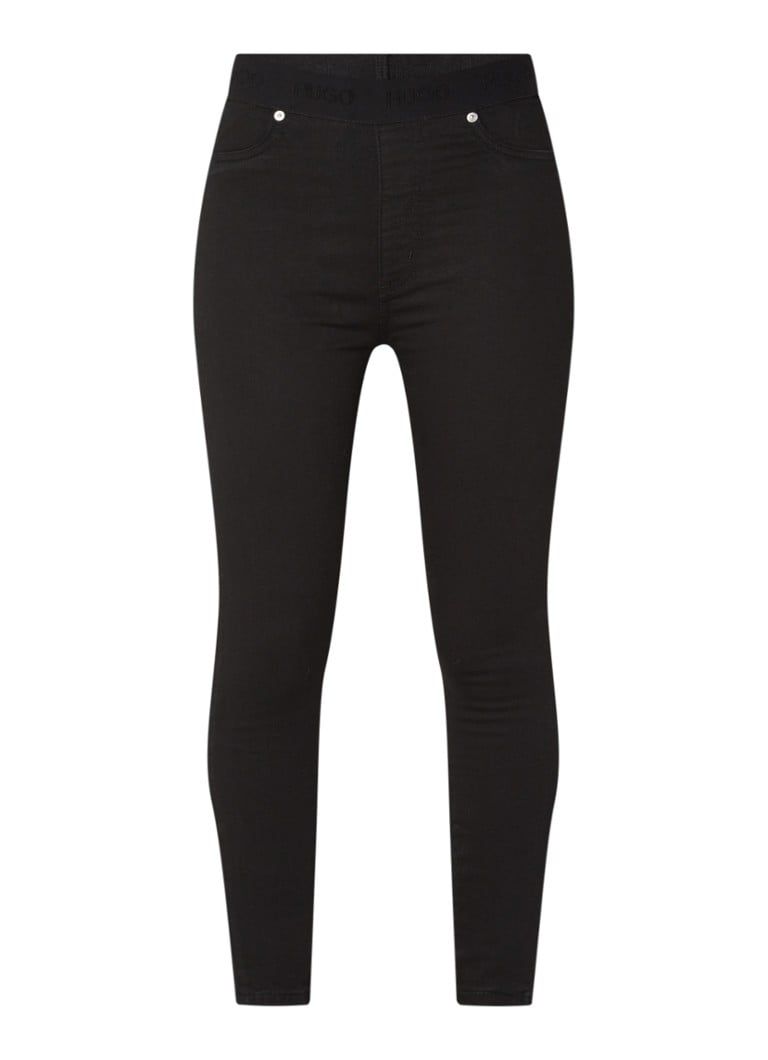 HUGO BOSS High Waist Skinny Fit Jeans with Logo