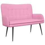 vidaXL 2-Zits Sofa Roze 115 x 61 x 87 cm Stof