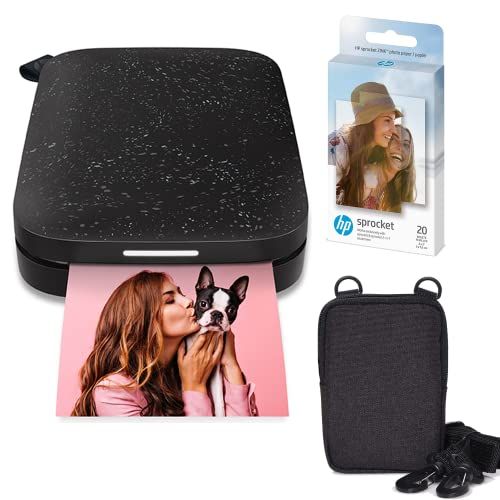 HP Sprocket Draagbare Instant Fotoprinter - Zwart - 2 x 3 inch - Zink Papierbundel