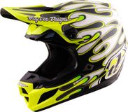 Troy Lee Designs SE5 Composite MIPS Overspray Neon Motocrosshelm - Wit, Neon, Zwart