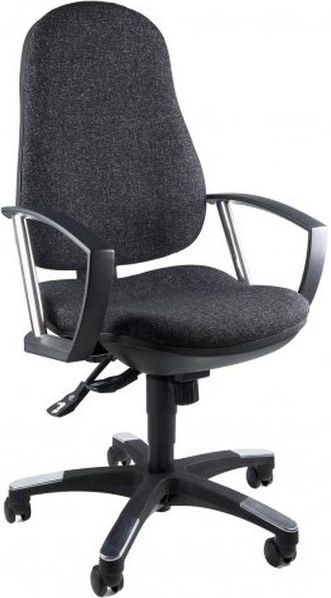 Topstar Bureaustoel - Antraciet - Stof - Ergonomisch - Met Armleuning