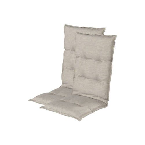Hartman tuinkussen hoge rug Bahama - Silver (123x50x10 cm) (set van 2)