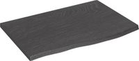 vidaXL Wastafelblad 60x40x2 cm behandeld massief hout donkerbruin