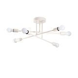 Opviq Elegante crèmekleurige kroonluchter, ijzeren behuizing, 64 x 64 cm, hoogte 30 cm, E27 max. 40 W, inclusief installatie-instructies, stijlvolle verlichting voor moderne ruimtes