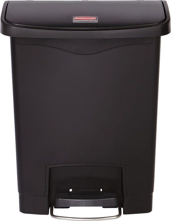 Rubbermaid Slim Jim - Pedaalemmer - 30 Liter - Zwart