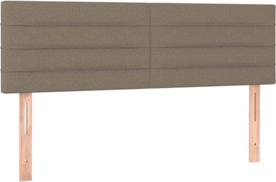 vidaXL Hoofdbord Stof Taupe 144x5x78/88 cm