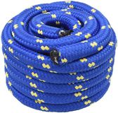 vidaXL Boottouw 3 mm 10 m Blauw PP