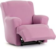 ECOMMERC3 Bi-elastische hoes voor fauteuil met gewone voeten, eendelige banksprei voor gewone voeten, roze met steunschuim