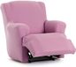 ECOMMERC3 Bi-elastische hoes voor fauteuil met gewone voeten, eendelige banksprei voor gewone voeten, roze met steunschuim