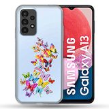 Beschermhoes Samsung Galaxy A13 4G Beschermhoes, Vlinder, Meerkleurig