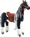 Bol Cheval à bascule et à roulettes, 5-12 ans, selle et bride marron