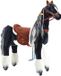 Bol Cheval à bascule et à roulettes, 5-12 ans, selle et bride marron