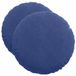 vidaXL Coussin de siège - 2 pièces - Velours - Bleu marine - Ø50 x 19 cm