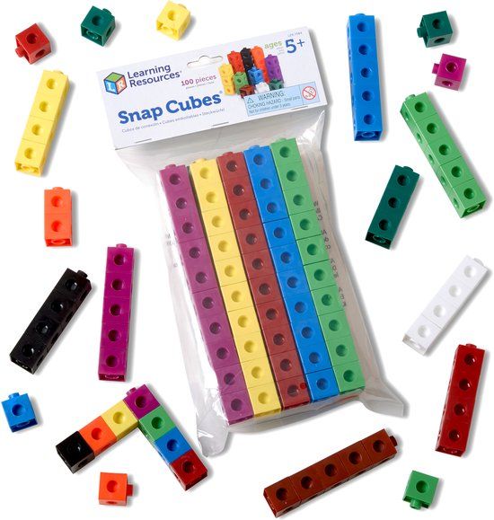 Learning Resources Snap Cubes - set van 100 stuks. - 3+