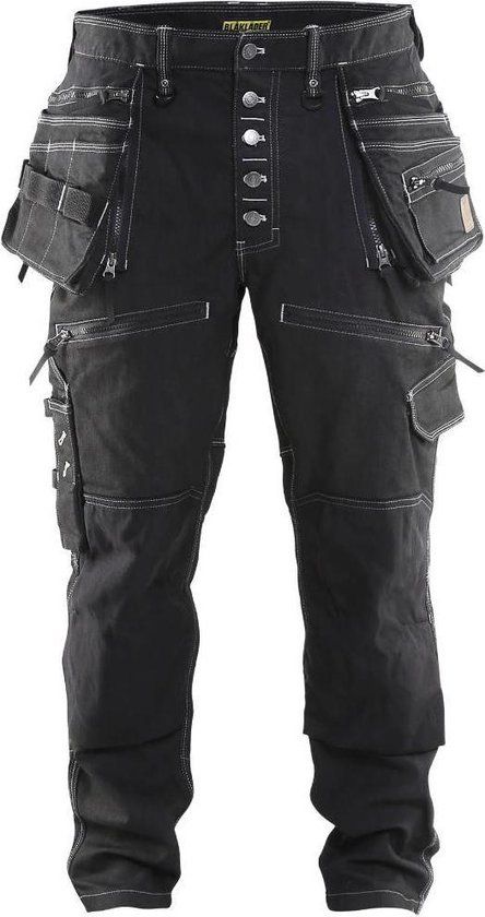 Blåkläder Werkbroek Baggy Denim Stretch Zwart