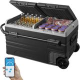 Vevor Draagbare Autokoelkast Met Vriesvak, Compressor 115l, Camping Met Dubbele Zone