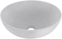 Differnz Slim lavabo - Ø 29 cm - céramique - aspect béton - gris clair