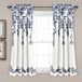 Lush Decor Tanisha Kamer Verduistering Raamgordijn Paneel Paar, 160 cm L x 132 cm B + 5 cm Header, Navy & Wit