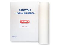 GIMA Hygiënisch beddengoed voor kinderbed, 2-laags cellukatoen, microreliëf, voor dokterspraktijken en esthetiek, wit, afmetingen 80 m x 59 cm, 42 scheuren van 190 cm, 6 rollen afzonderlijk verpakt