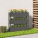 Prolenta Maison Exclusive - Plantenbak grijs, 112x25x104,5 cm, massief hout, grenen