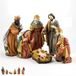 DRW Klassieke kerststal met 6 delen van hars, 26 cm