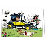Verjaardagskaart Gaston Lagaffe Auto