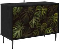 vidaXL TV-meubel ELBURG 69 x 33 x 50,5 cm Zwart eiken Bewerkt hout
