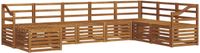 vidaXL Buiten bank set 8 st Naturel