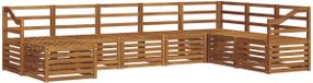 vidaXL Buiten bank set 8 st Naturel
